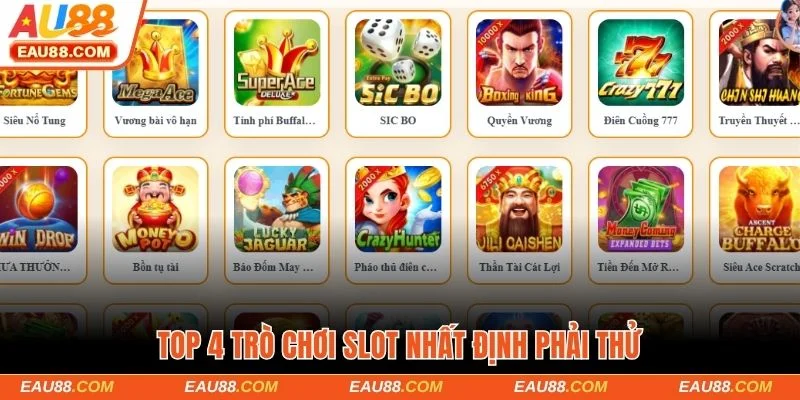Top 4 trò chơi slot nhất định phải thử khi tới sảnh